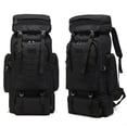 thumbnail image 1 of Boriyuan 80L Backpack, 1 Pc Large Capacity Waterproof Oxford Hiking Backpack, Outdoor Black Sport Bag for Camping Trekking Black, 1 of 5