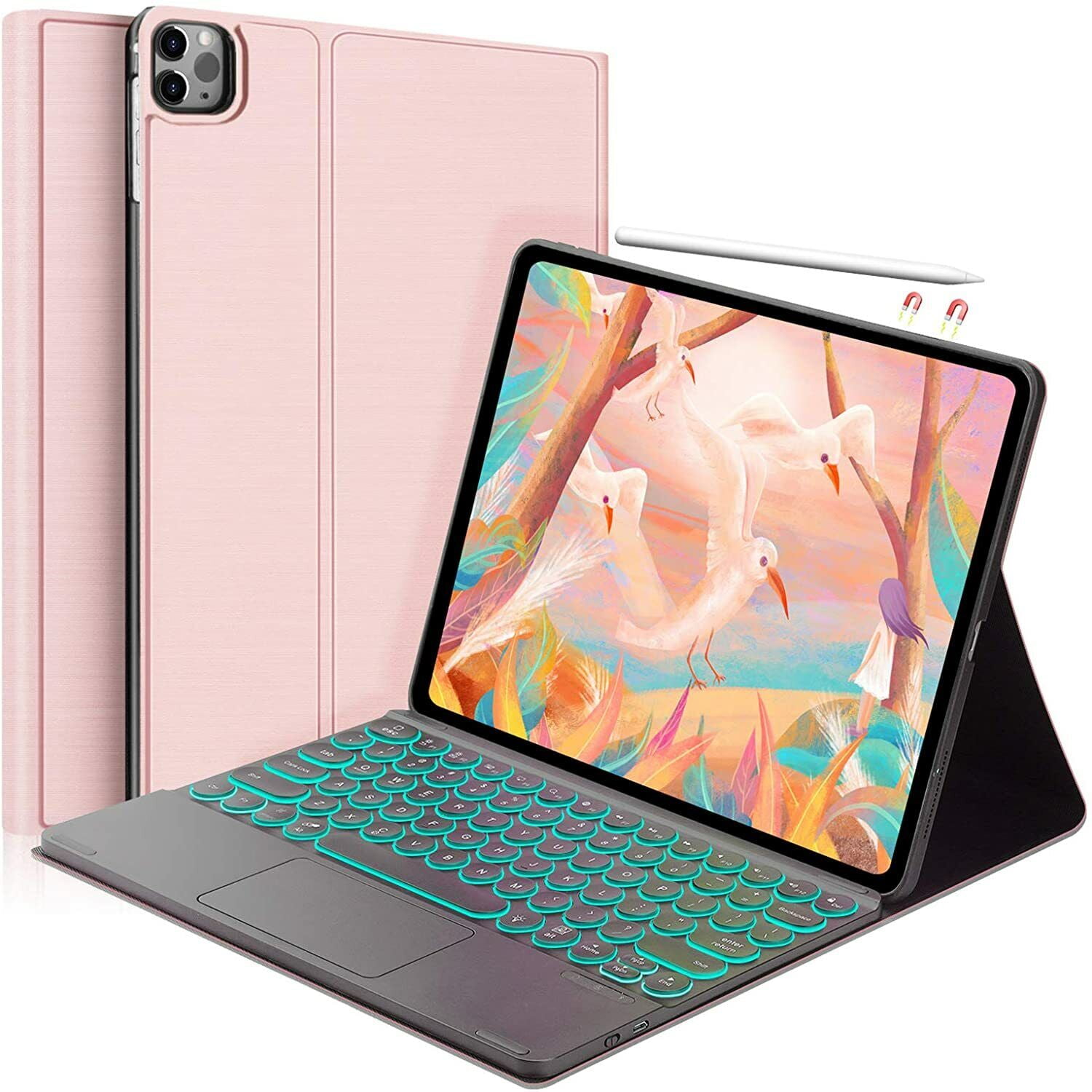 Boriyuan For Apple iPad Pro 12.9 inch 5th/4th/3rd Gen 2021 Backlit