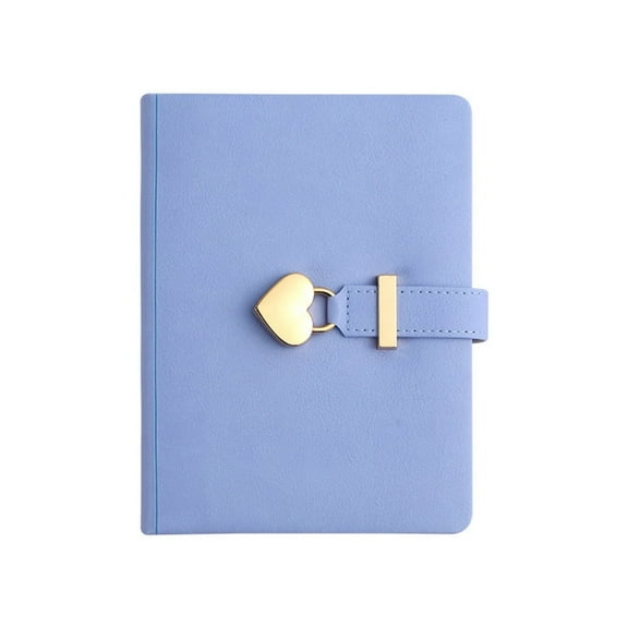Boriyuan Lock Diary with Keys, B6 Diary with Lock, Heart Shaped Locked Journal for Women, 5.3 x 7 inch, Purple