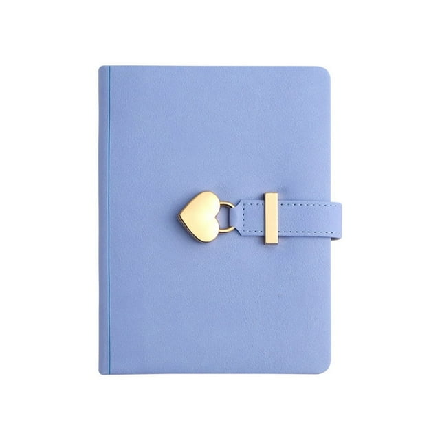 Boriyuan Lock Diary with Keys, B6 Diary with Lock, Heart Shaped Locked Journal for Women, 5.3 x 7 inch, Purple