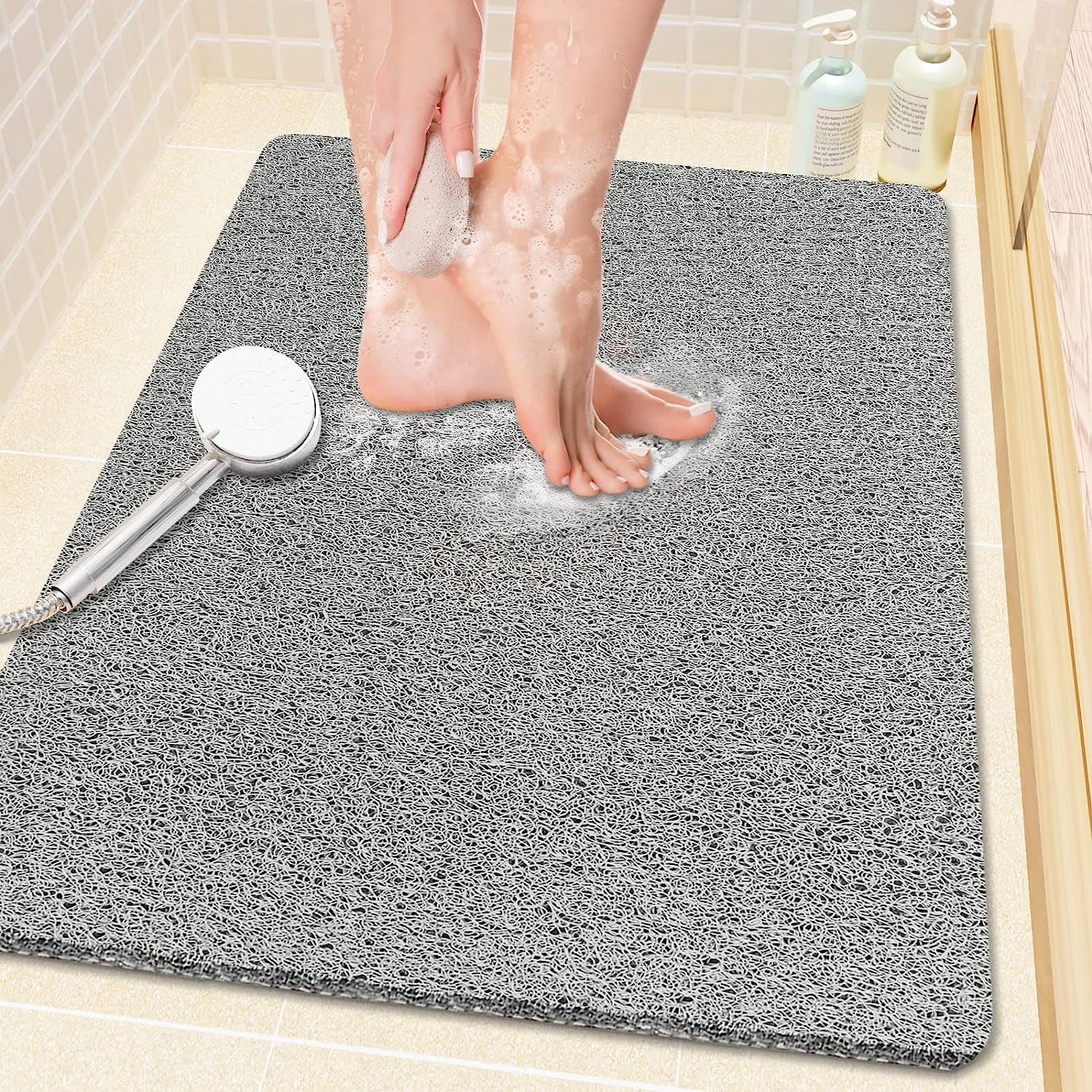 Boriyuan Shower Mat Bathtub Mat, 30x18 inch, NonSlip Bath Mat with