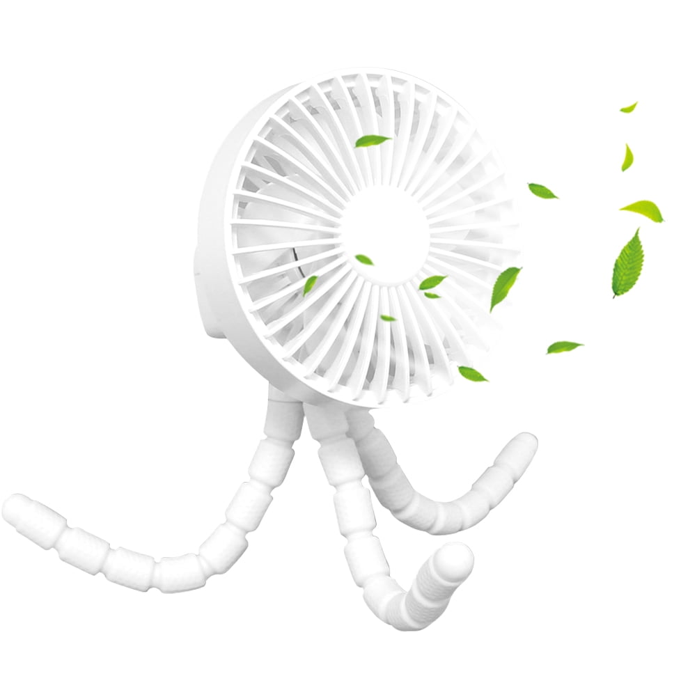 Boriyuan USB Portable Octopus Feet Fan, 360°Rotating ClipOn Desk Fan