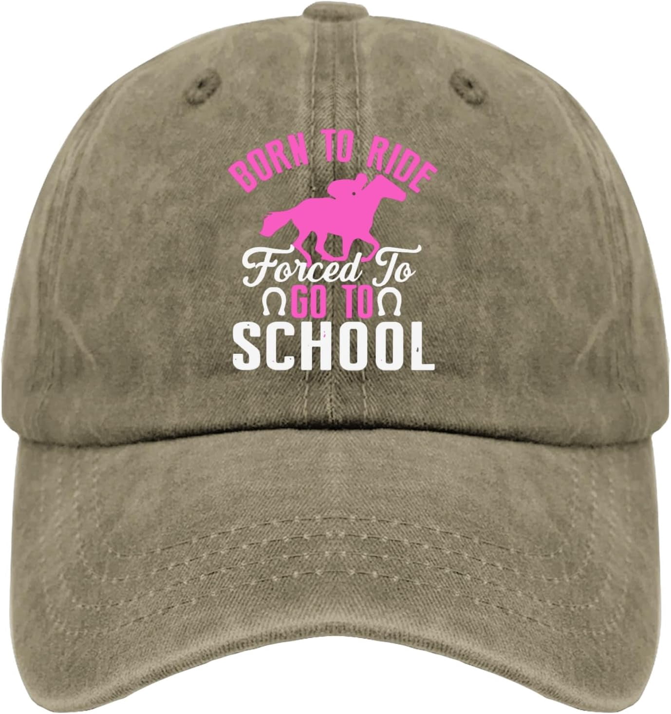 Bork to Ride Forced to Go to School Caps Funny Hat Trucker Hats Gifts ...