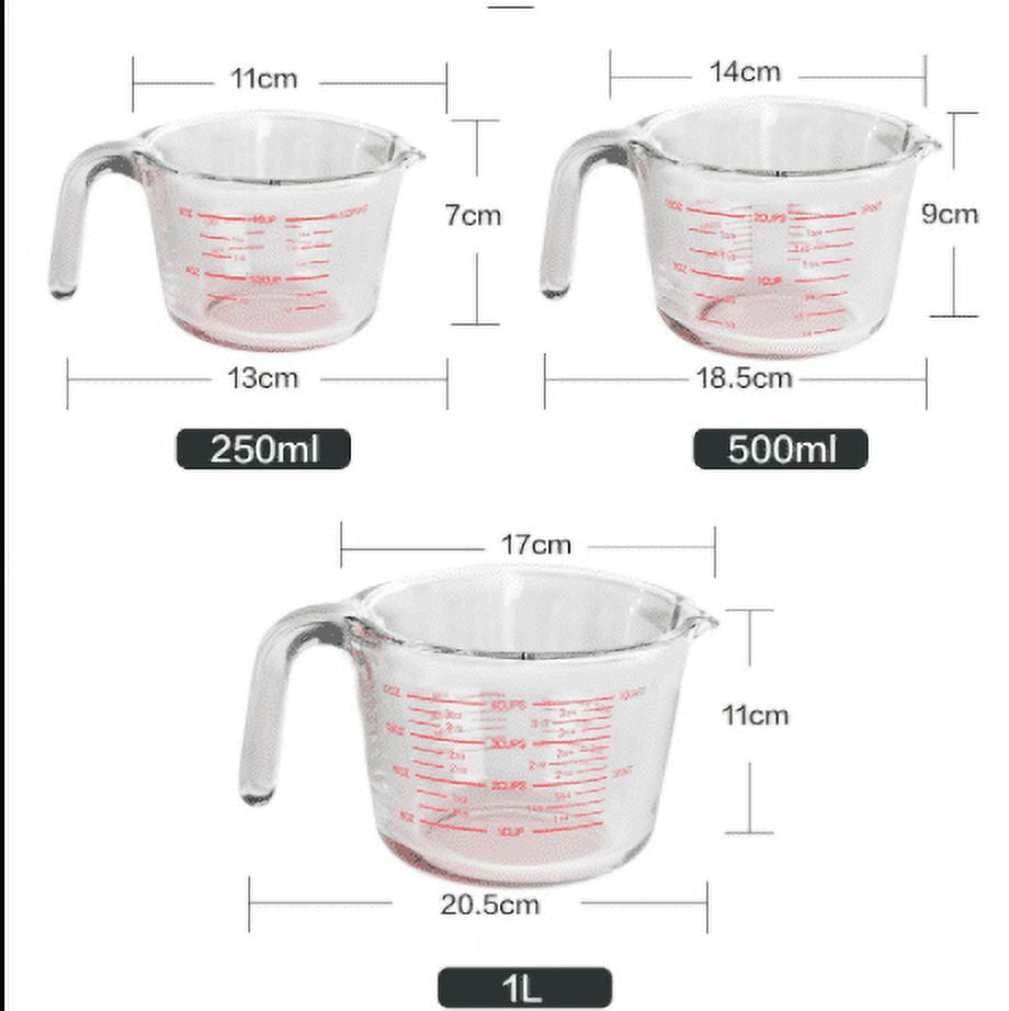 Pyrex Tempered Glass Liquid Measuring Cups Set, Includes 1-Cup, 2-Cup,  4-Cup, and 8-Cup, Dishwasher, Freezer, Microwave, and Preheated Oven Safe