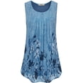 thumbnail image 1 of Borke Women's Sleeveless Chiffon Tank Top Double Layers Casual Blouse Tunic, 1 of 6