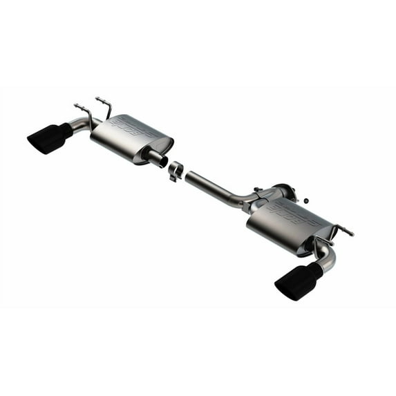 Borla S-Type Axle-Back Exhaust System for Mazda 3 Hatchback 2019-2024 with Black Chrome Tips
