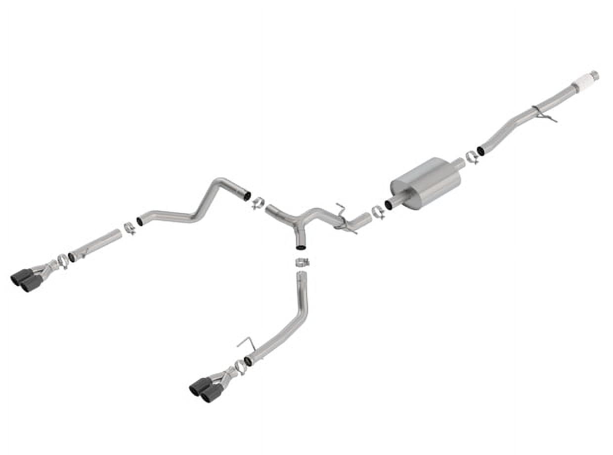 Borla 140375 S-Type Cat-Back Exhaust System For Mustang V6 (2011-2014) - 2.25" Piping, 300-Series Stainless Steel