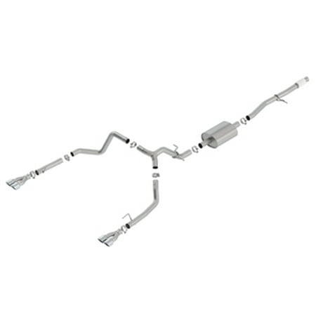 Borla 140781 Cat-Back Exhaust System with Quad Rear Exit for 2019 GM PU GMC Sierra 1500 5.3L