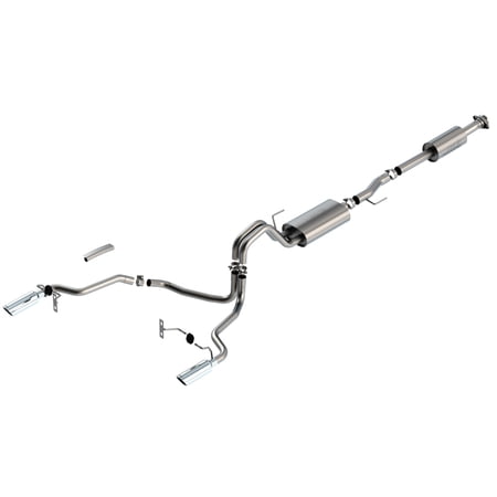 Borla 140862 Touring Cat-Back Exhaust System Fits 21 F-150 Fits select: 2021-2022 FORD F150