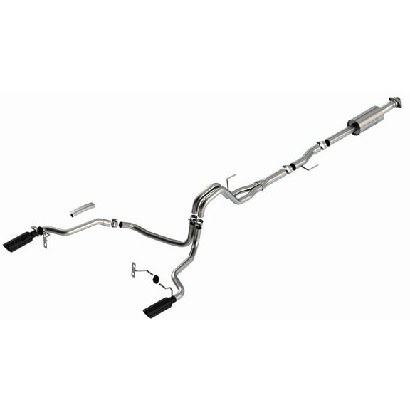 Borla 140863BC S-Type Cat-Back Exhaust System Fits 21 F-150 Fits select: 2021-2022 FORD F150, 2023 FORD F150 SUPER CAB