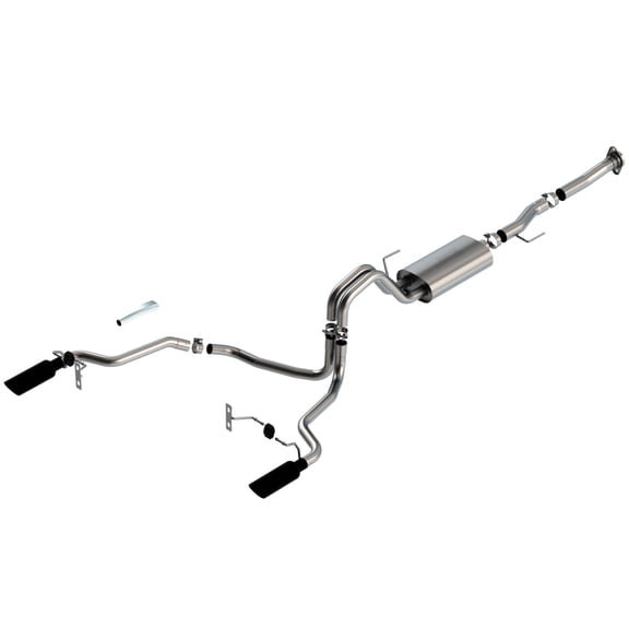 Borla 140868BC S-Type Cat-Back Exhaust System Fits 21 F-150 Fits select: 2021-2023 FORD F150