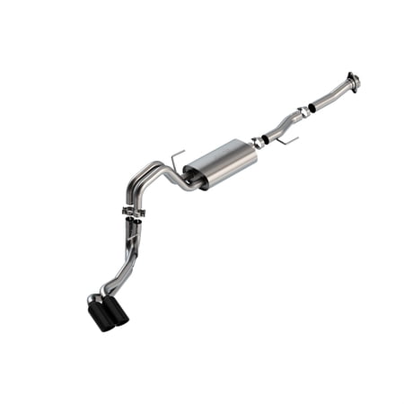 Borla F-150 2021 5.0L 2dr RC SB (122.8 WB) XL/XLT 3/2.25 DSE Cat-Back S-Type Black Chrome Tips - 140876BC