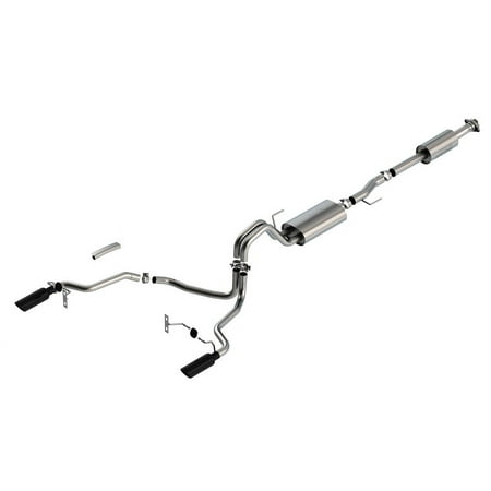 Borla 140878BC Cat-Back Single Truck Single Split Rear Exit Exhaust System Kit