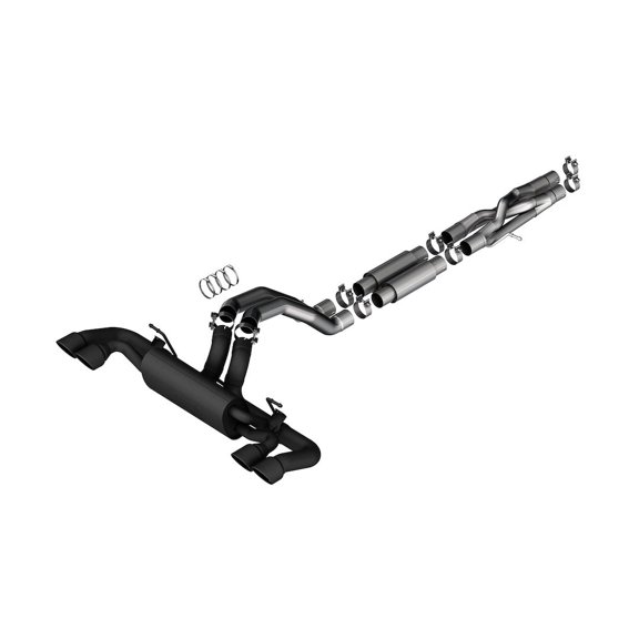 Borla 21-22 Jeep Wrangler Rubicon 392 6.4L V8 S-Type Cat-Back Exhaust System with Black Coated Tips