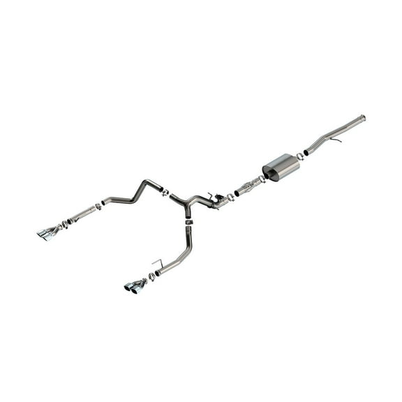 Borla ATAK Cat-Back Exhaust System for 2024-2025 Chevy Silverado 1500 6.2L V8 with Factory Rear Exit Chrome Tips