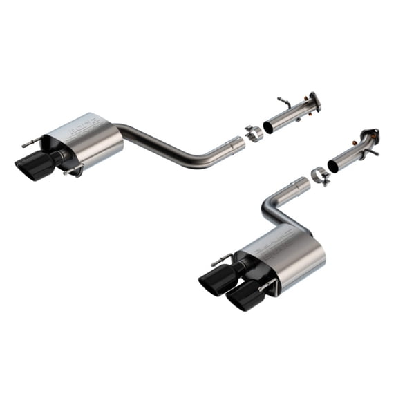 Borla 15-24 Lexus RC F and IS 500 S-Type True Dual Axle-Back Exhaust System with Black Chrome Tips