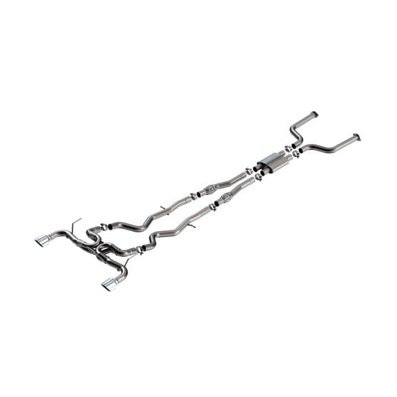 Borla ATAK Cat-Back Exhaust System for Infiniti Q50 2016-2024 with 3.0L V6 Engine and Chrome Tips