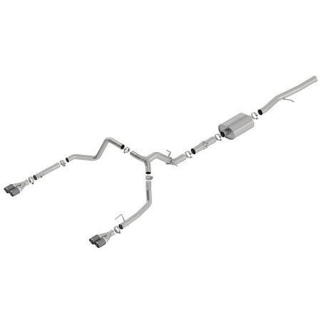 Borla 140776CF Cat-Back Single Quad Split Rear Exit Exhaust System Kit