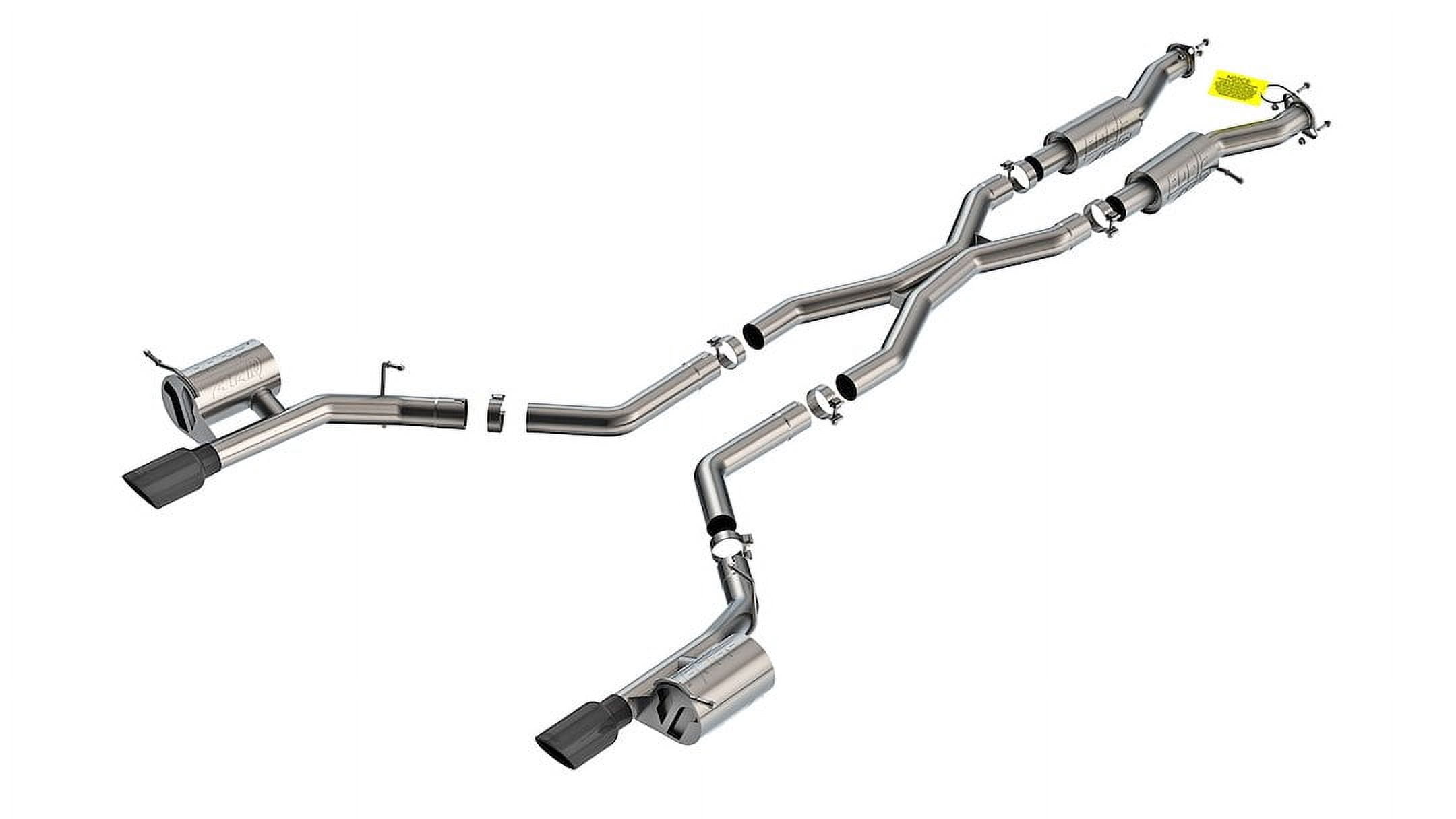 Borla Cat-Back Exhaust System For Jeep Wrangler 2-Door - Black Chrome Tips, 2.5" Inlet