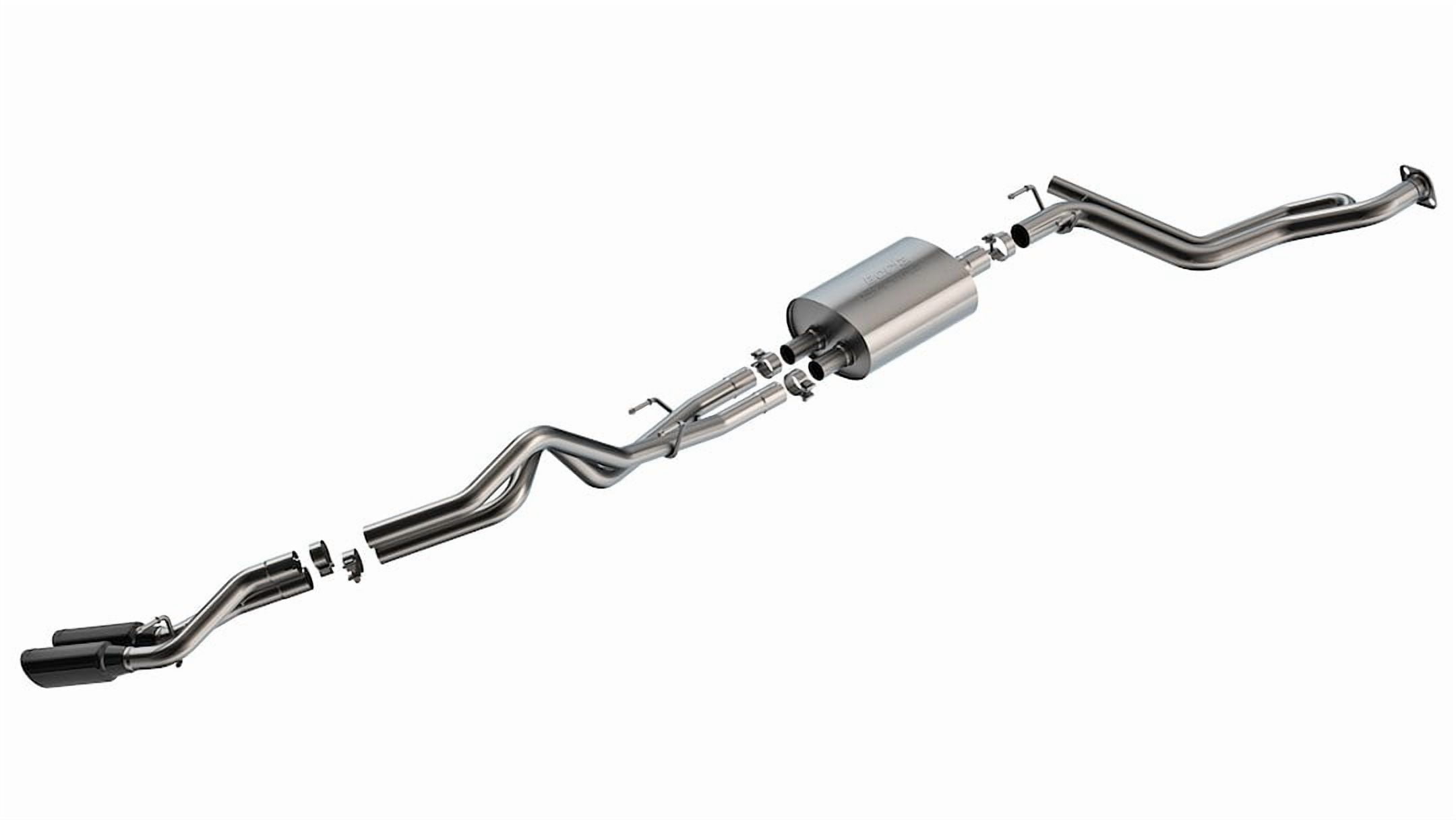 Borla S-Type Cat-Back Exhaust System for 2024+ Toyota Tacoma with Coil Springs * Black Chrome Tips