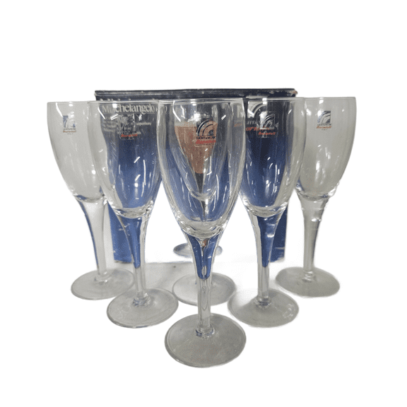 Bormioli Michelangelo Light & Music Champagne Flute Crystal Glass Set of 6 Italy