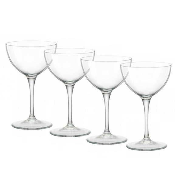 Bormioli Rocco 122112GRS021990 Novecento Stemware Martini Glass, Set of 4, 8 oz, Clear