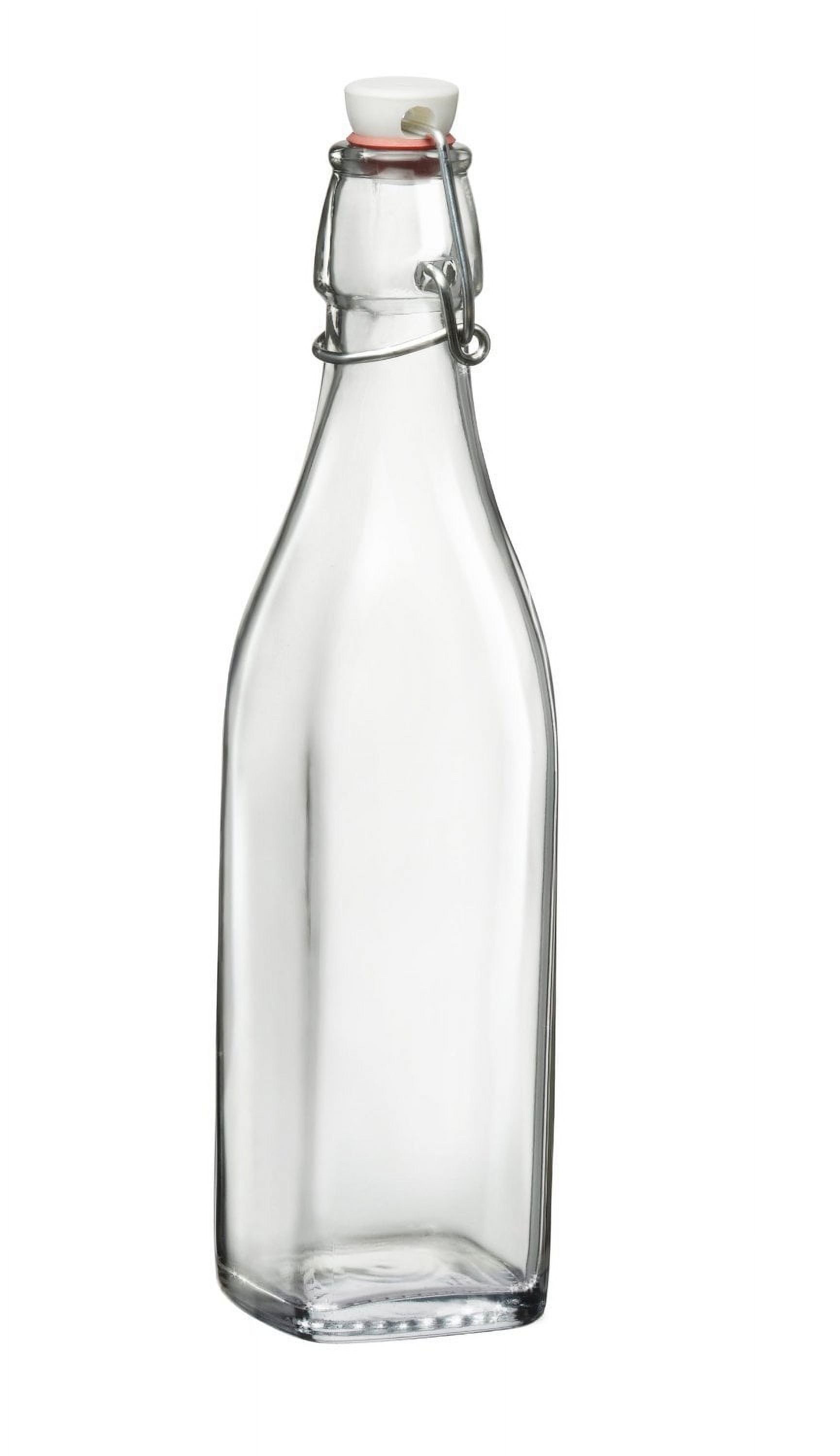 Libbey Clear Bottle w/ Flip-Top Wire Lid 12 oz.