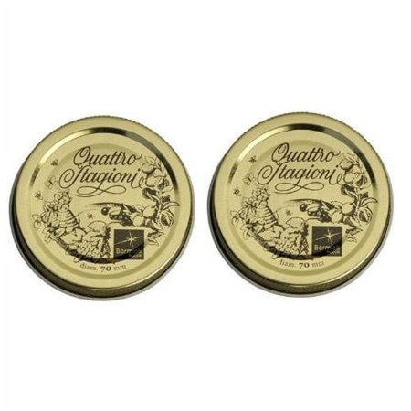 Bormioli Rocco 2-3/4", 70mm Quattro Stagioni Lids, 2 Pack