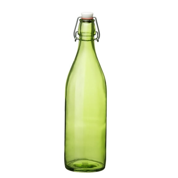 Bormioli Rocco 33.75oz Swing Top Giara Glass Bottle | Lime Green