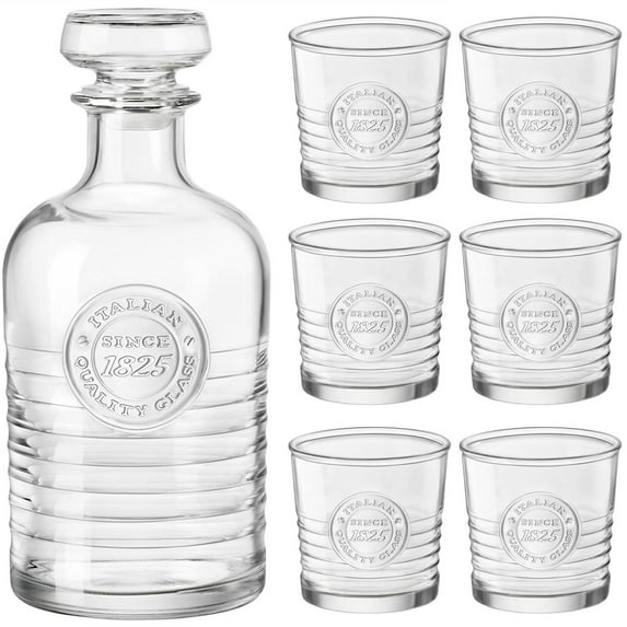 Bormioli Rocco 7 Piece Officina 1825 Decanter & Tumbler Set