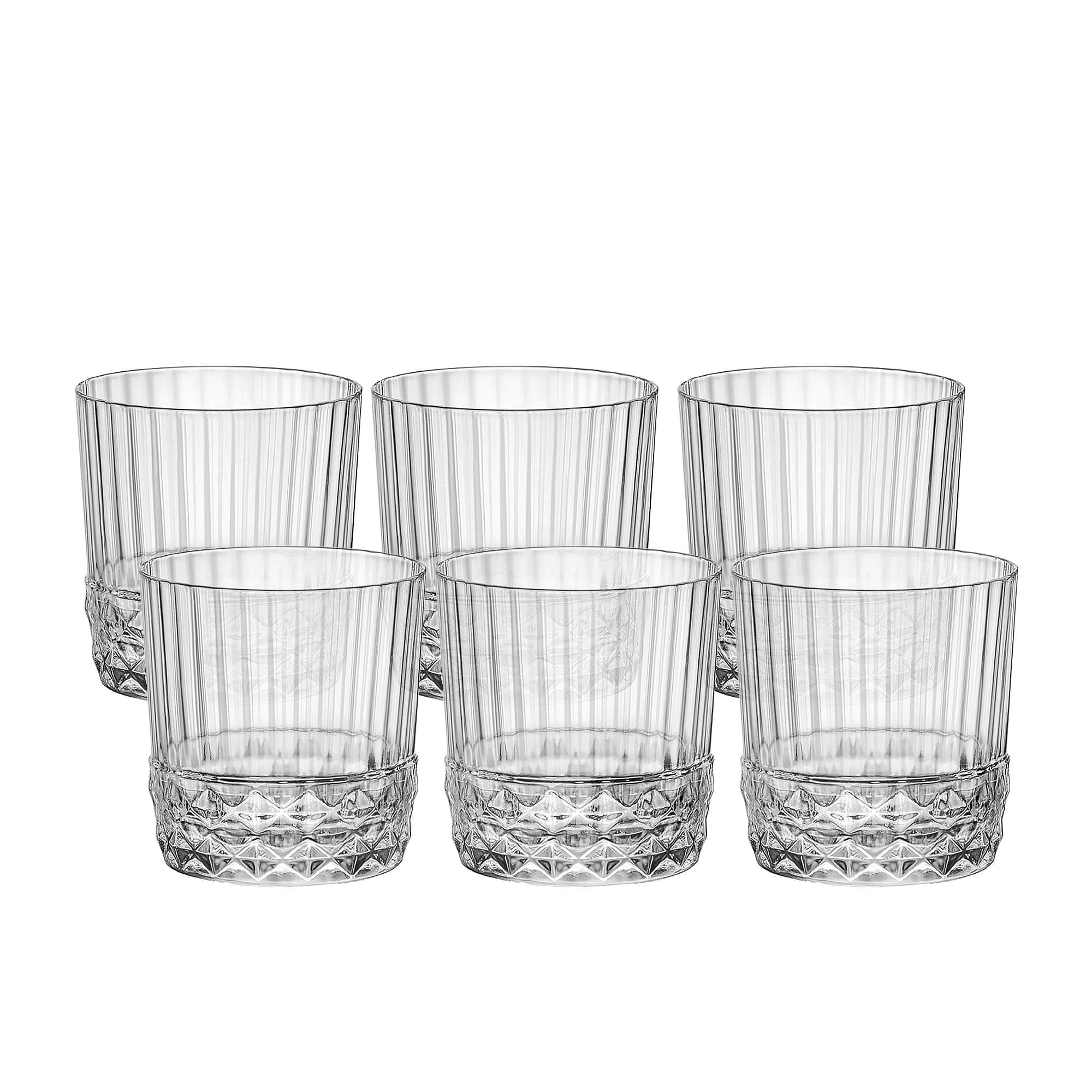 America '20s Clear Glass Double Old Fashioned Set of 4
