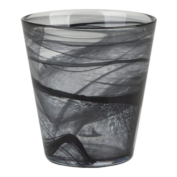 Bormioli Rocco 140270B25121990 Capri Water Glass, Set of 6, 12.5 oz, Black
