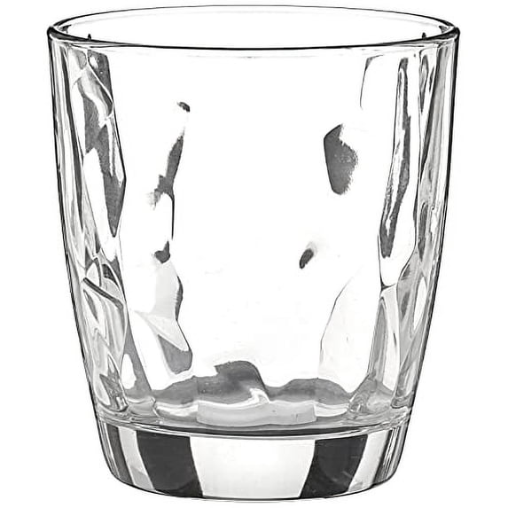 Bormioli Rocco Diamond Double Old Fashioned Glasses, Clear, Set of 6, 13-1/4 Ounce
