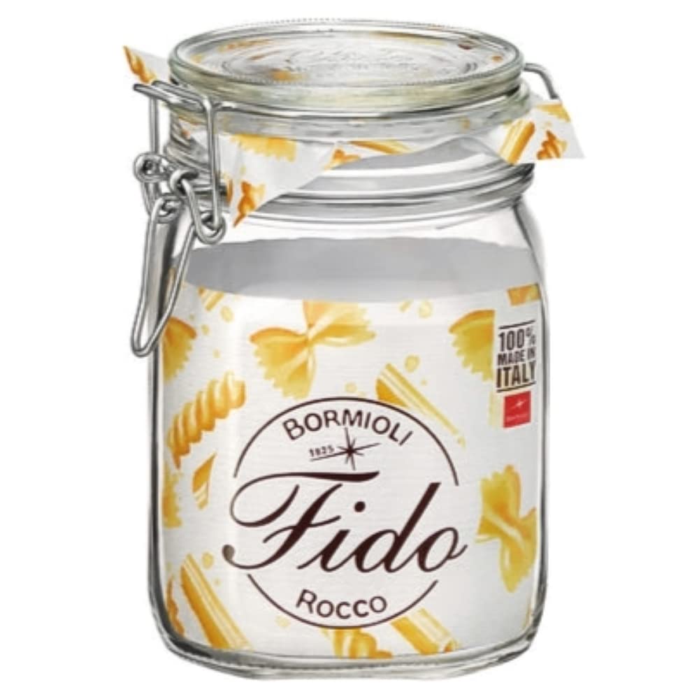 Bormioli Rocco Fido, 2 Pack, 33.75 Oz. Food Storage Glass Jars ...