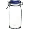 thumbnail image 1 of Bormioli Rocco Fido Blue Glass Jar, 1 of 6