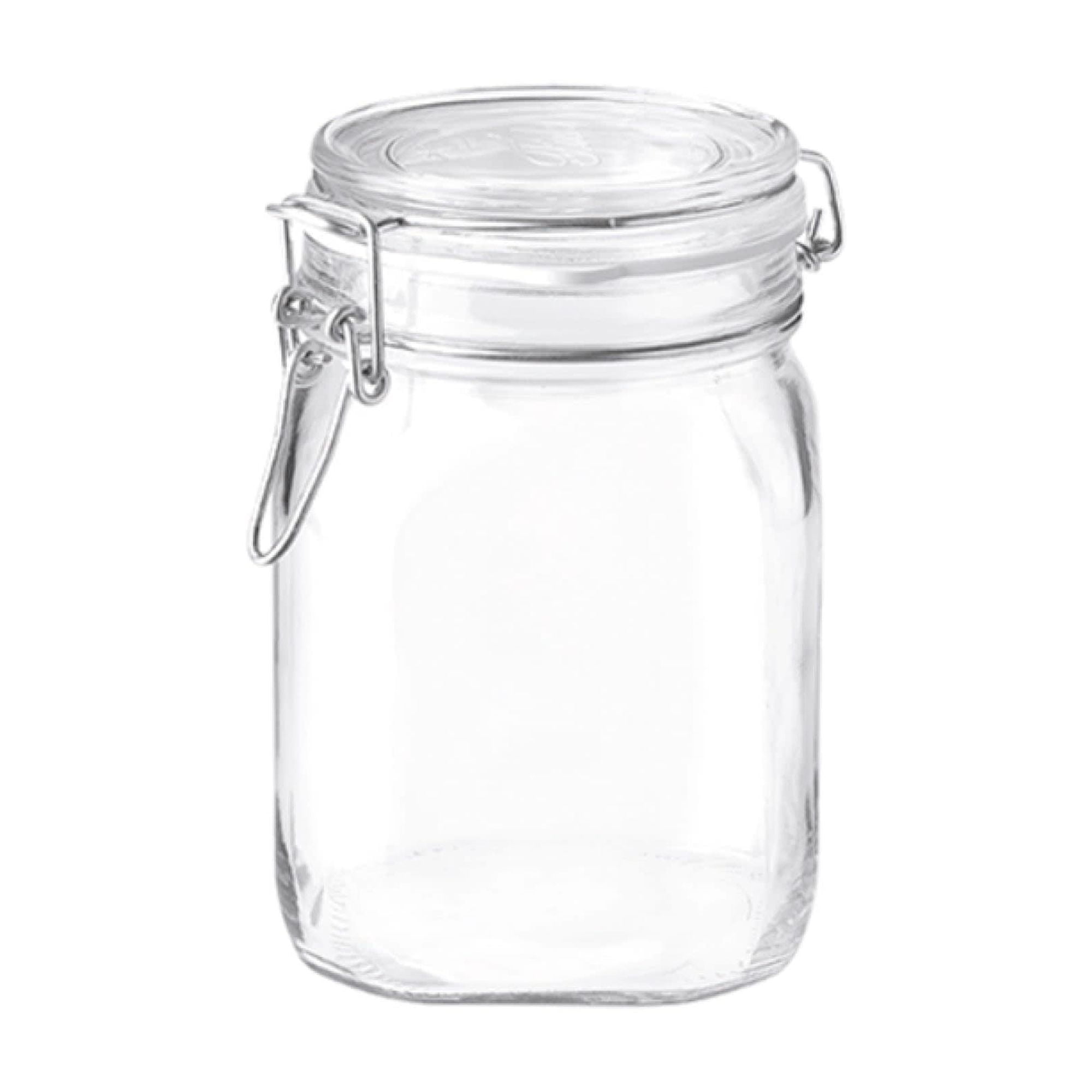 Bormioli Rocco Clear Glass 33.75oz Airtight Storage Jar