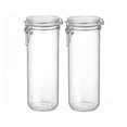 thumbnail image 1 of Bormioli Rocco Fido Cylinder 50.75 oz Airtight Jar (Set of 2) - BPA-Free Glass Ingredient Container - Ideal for Canning, Fermentation, Pantry Organization, Kitchen Storage - Dishwasher & Food Safe, 1 of 7