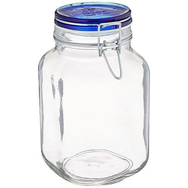 爆買い 英語 with Jar Square Fido Rocco Bormioli Blue 72-Ounce Lid, 小物