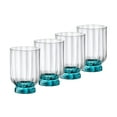 thumbnail image 1 of Bormioli Rocco Florian Set of 4 Double Old Fashioned Whisky Glasses, Lucent Blue Base, 1 of 9