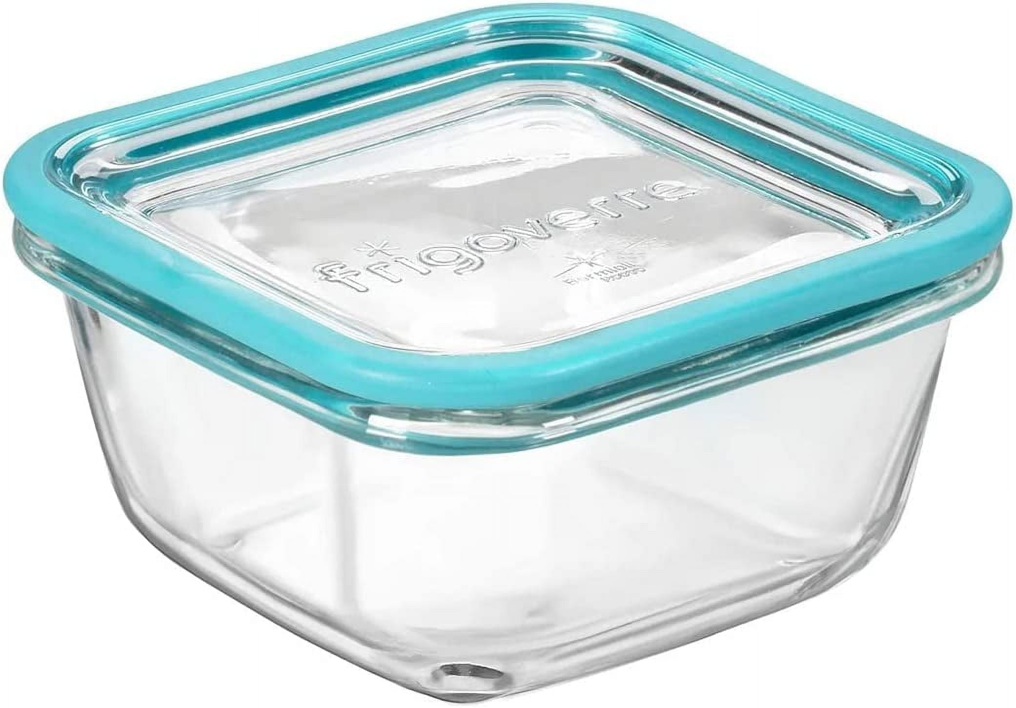 Bormioli Rocco Frigoverre Future 14.25 oz. Square Food Storage Container,  Made From Durable Glass, Dishwasher Safe, Made In Italy.