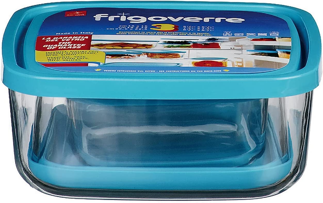 Bormioli Rocco Frigoverre Square Glass FoodStorage Containers with