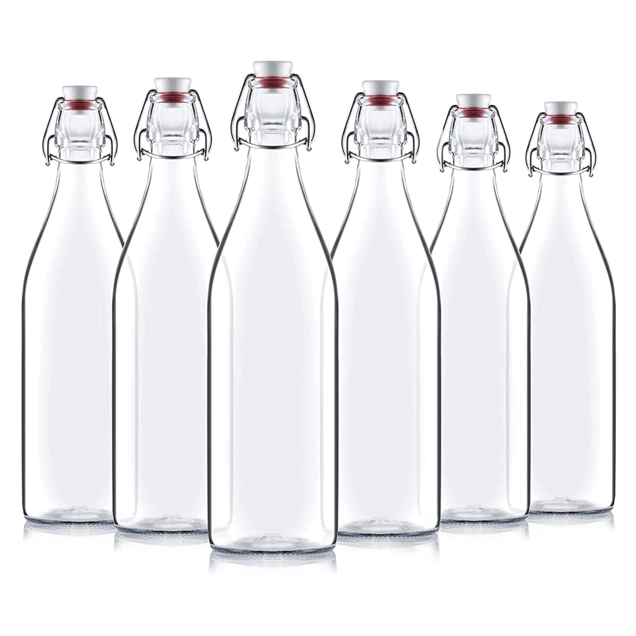 Bormioli Rocco Set of 6 Giara Swing Top Bottles - 33.75 Oz Airtight Bottles