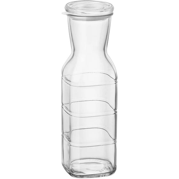 Bormioli Rocco Glass Frigoverre Future 33.75 Oz. All Glass Pitcher With Airtight Lid, Made In Italy
