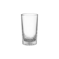 Bormioli Rocco Graphics Beverage/Cooler Glasses, Set of 4 - 15.52 Oz. Tumblers with Thick Bottom for Collins, Mojitos, Gin Tonics & Mocktails - Stylish Italian Drinkware for Cocktail Presentation