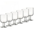 thumbnail image 1 of Bormioli Rocco Hosteria Set Of 6 Stackable Wine Glasses, Goblet, Clear Tempered Glass, Made In Italy, 9.5 Oz, 1 of 7