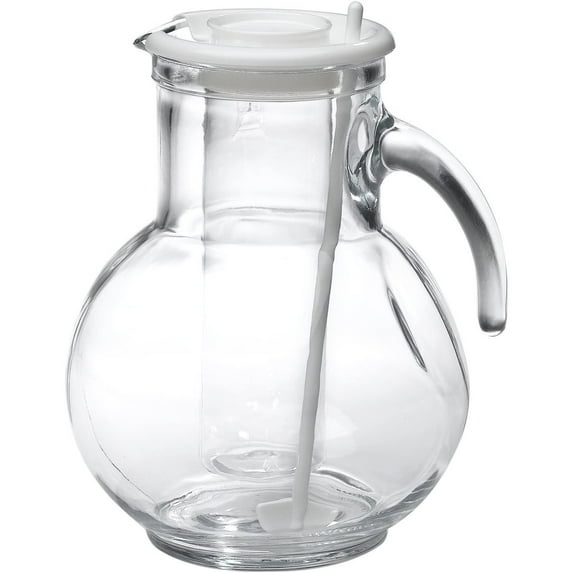 Bormioli Rocco Kufra Jug with Ice Container and White Lid, 72-3/4-Ounce