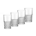 thumbnail image 1 of Bormioli Rocco Bartender Novecento Hi-Ball Glasses - Set of 4, 13.75 Oz. Cylindrical Retro Tumblers with Geometric Base - For Cuba Libre, Gin Tonic, Mixed Drinks - Made in Italy, Dishwasher Safe, 1 of 9