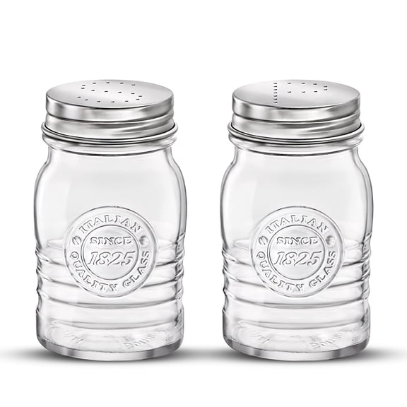 Bormioli Rocco Officina 1825 Salt And Pepper Shaker, Set Of 2, Clear