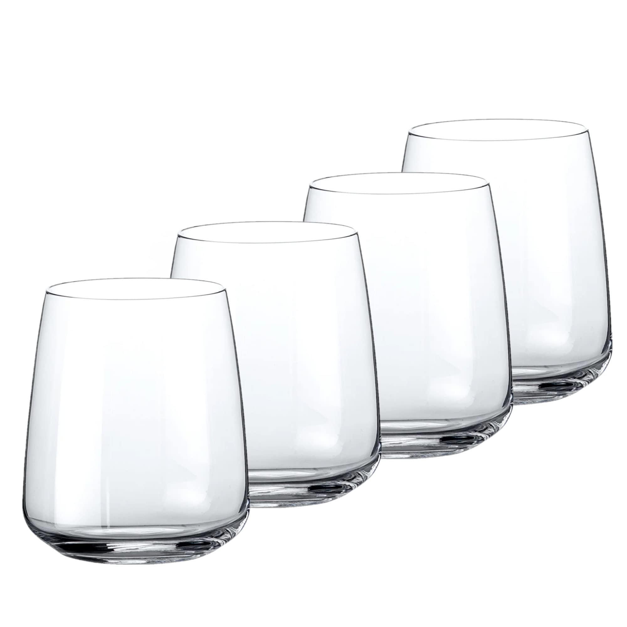 Bormioli Rocco Clear Crystal Stemless Wine Glass Set