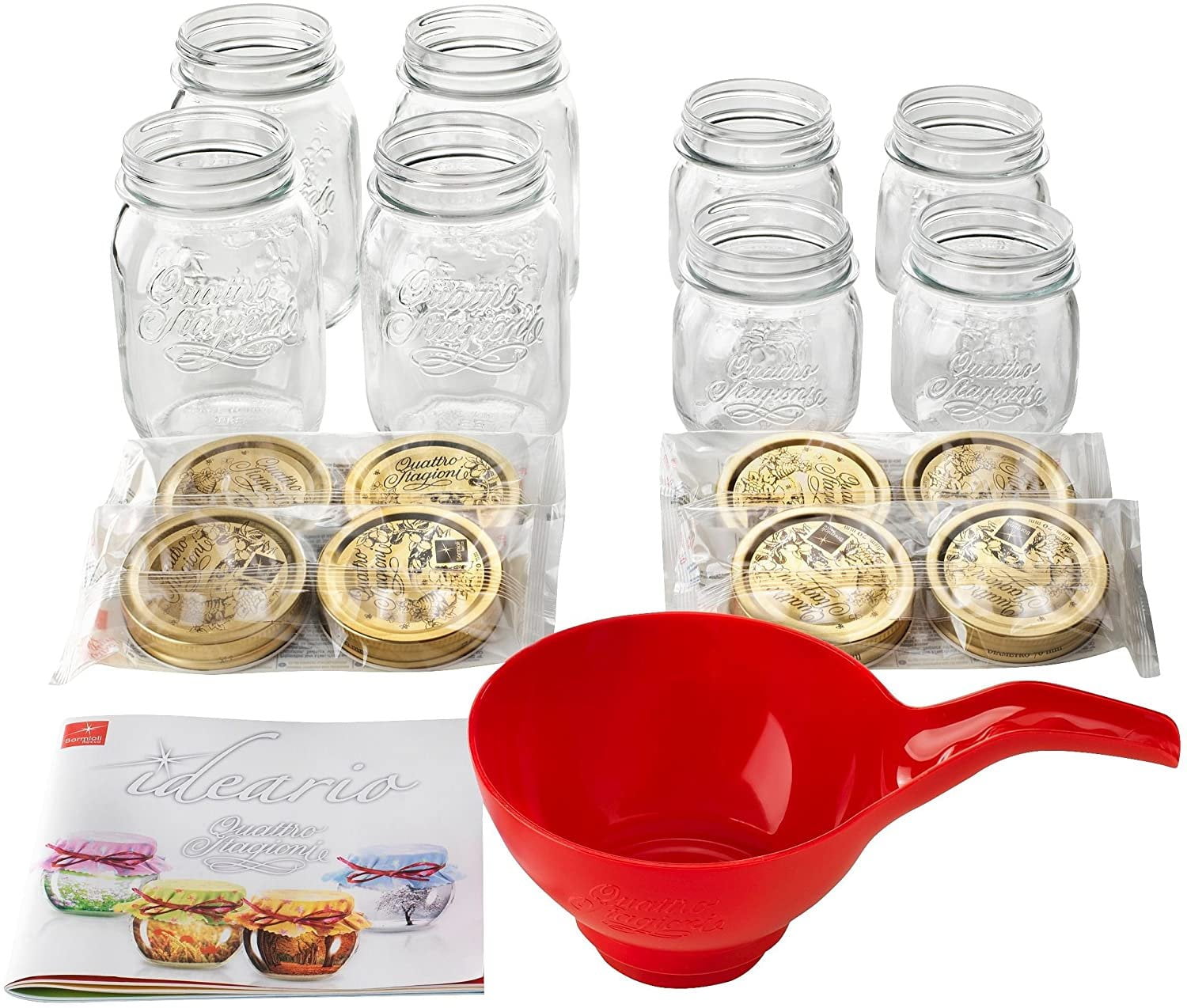 Bormioli Rocco Quattro Stagioni 18Piece Canning Starter Set 4 8.5 and